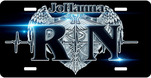 RN Black License Plate