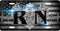 RN Black and Gray Flag License Plate
