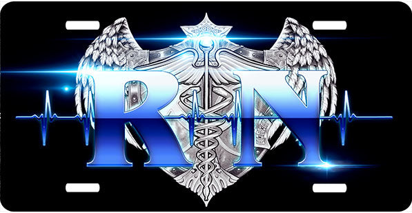 RN Blue License Plate