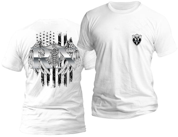 RN Chrome Distressed Flag T-Shirt