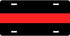 Red Line License Plate
