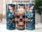 Rose Gold 3D Skull 20 oz Skinny Tumbler Sublimation Design
