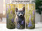 Russian Blue Kitten 20 oz Skinny Tumbler Sublimation Design