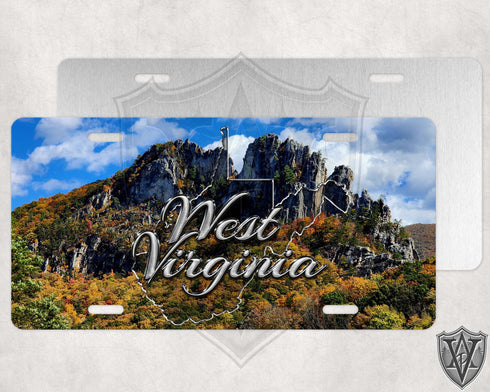 Seneca Rocks License Plate