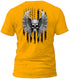 Freedom Flight Gray Skull T-Shirt (Black Flag)