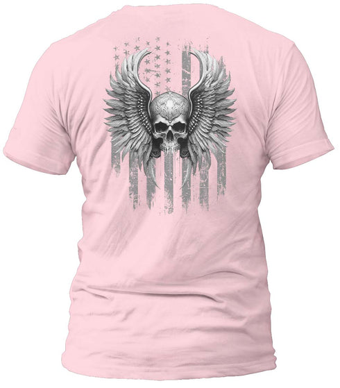 Freedom Flight Gray Skull T-Shirt