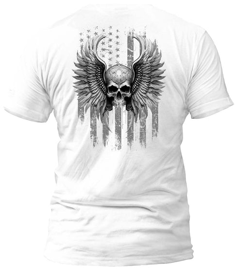 Freedom Flight Gray Skull T-Shirt