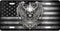 Skull and Wings Flag License Plate