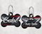Bone Shape Dog Tag Tech Red