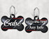 Bone Shape Dog Tag Tech Red