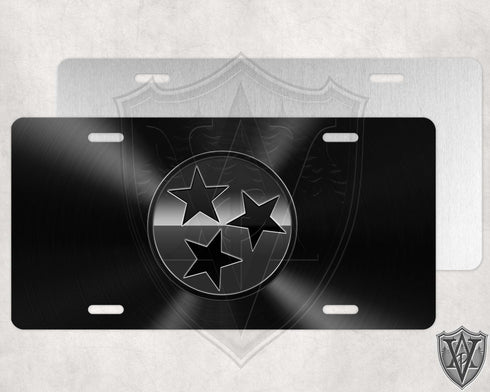 Tennessee Black License Plate
