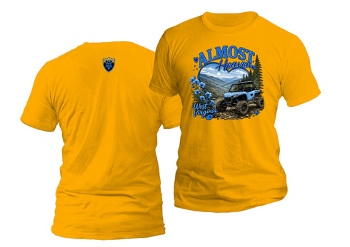 West Virginia Almost Heaven Blue ATV T-Shirt