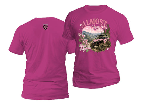 West Virginia Almost Heaven Pink ATV T-Shirt