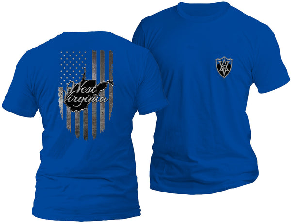 West Virginia Metal Flag T-Shirt