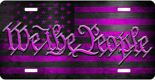 We The People Pink License Plate