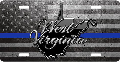 West Virginia Thin Lines License Plate