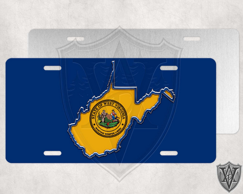 West Virginia Blue and Gold License Plate