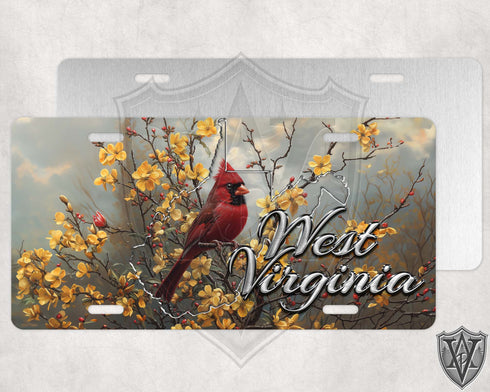 West Virginia Cardinal License Plate