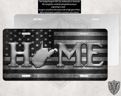 West Virginia Home Flag License Plate
