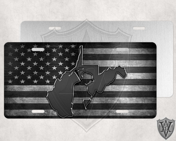 WV Coal Miner and Flag License Plate