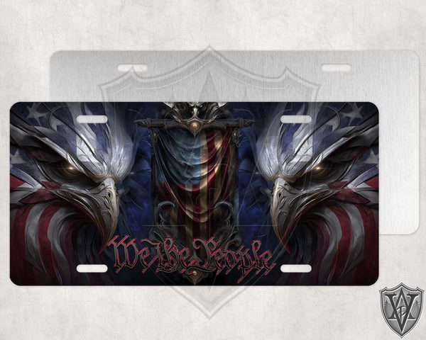 We the People Eagles Flag License Plate