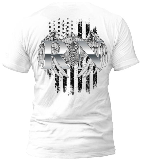 RN Chrome Distressed Flag T-Shirt