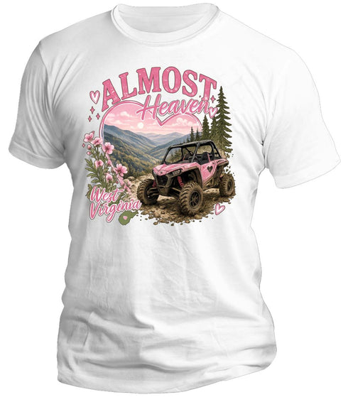 West Virginia Almost Heaven Pink ATV T-Shirt