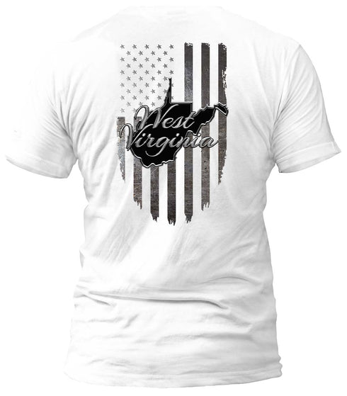 West Virginia Metal Flag T-Shirt