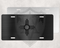 Black Brushed Zia License Plate