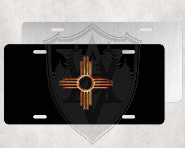 Burnt Orange Zia License Plate