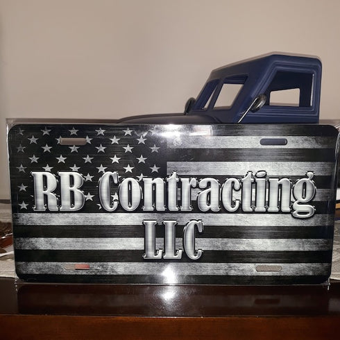 American Flag Personalized License Plate