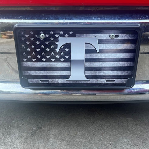 American Flag Personalized License Plate