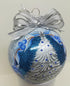 Hand Painted Christmas Ornaments Silver Tree