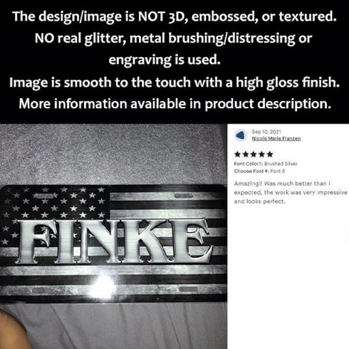 American Flag Personalized License Plate