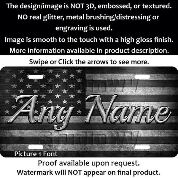 American Flag Personalized License Plate