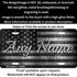 American Flag Personalized License Plate