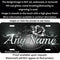Black and White Roses Personalized License Plate
