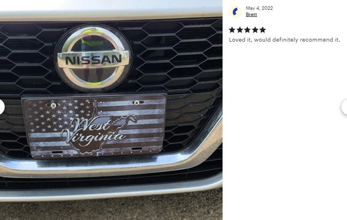 West Virginia Rivets License Plate