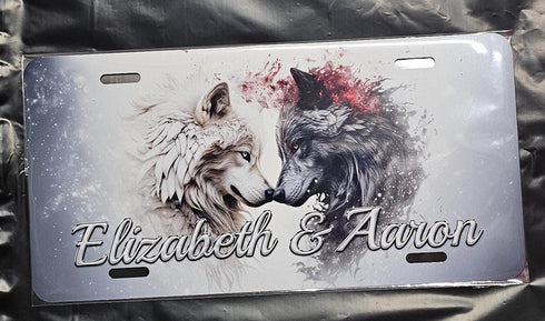 Wolves Heart License Plate