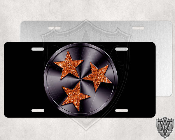 Tennessee Orange Glitter License Plate (Not Real Glitter)