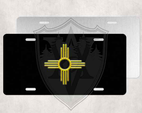 Yellow Zia License Plate